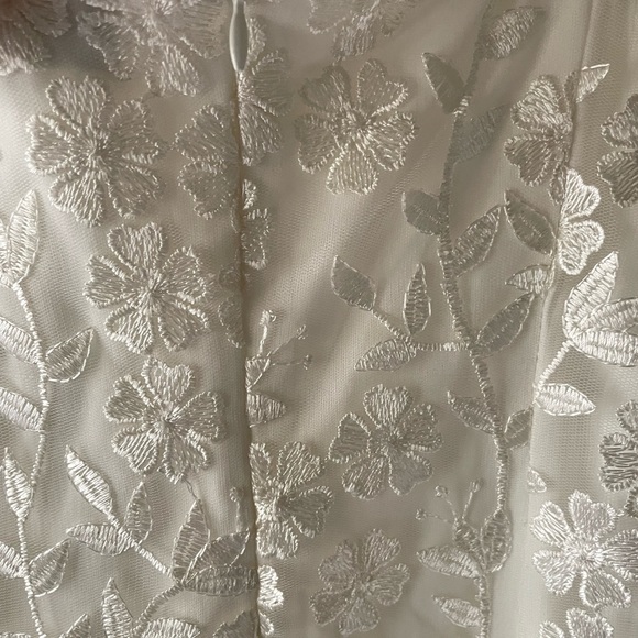 Lulu’s Ivory Floral Embroidered Ruffled Mini Cocktail Dress - Picture 5 of 13